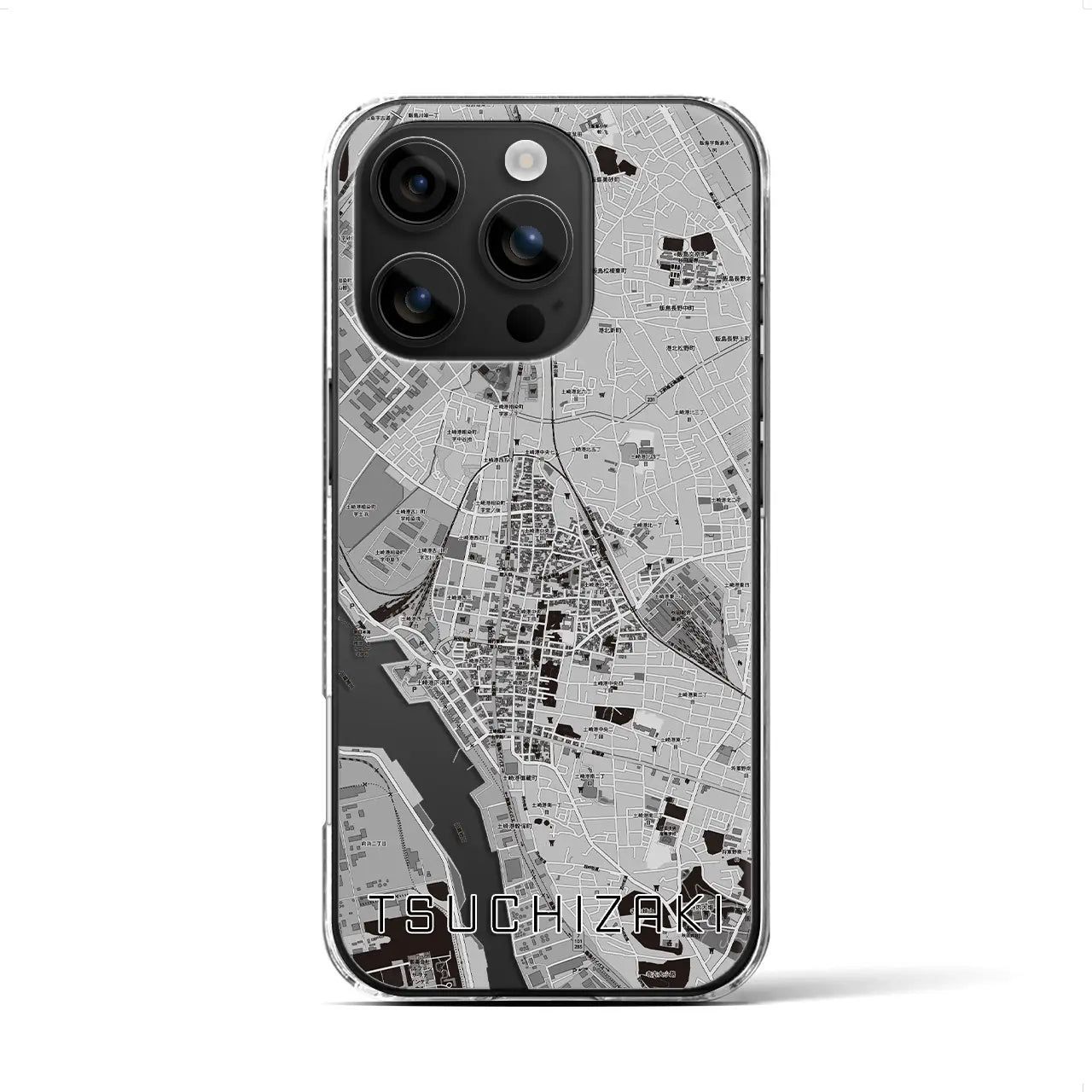 【土崎(秋田県)】地図柄iPhoneケース(クリアタイプ)