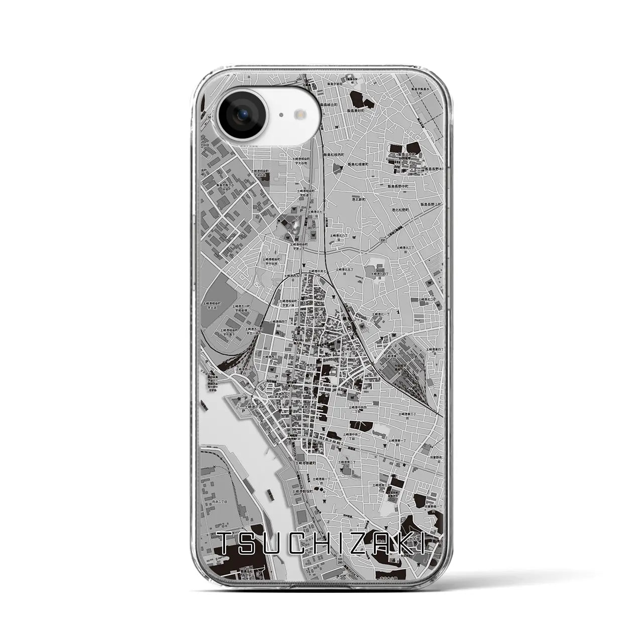 【土崎(秋田県)】地図柄iPhoneケース(クリアタイプ)