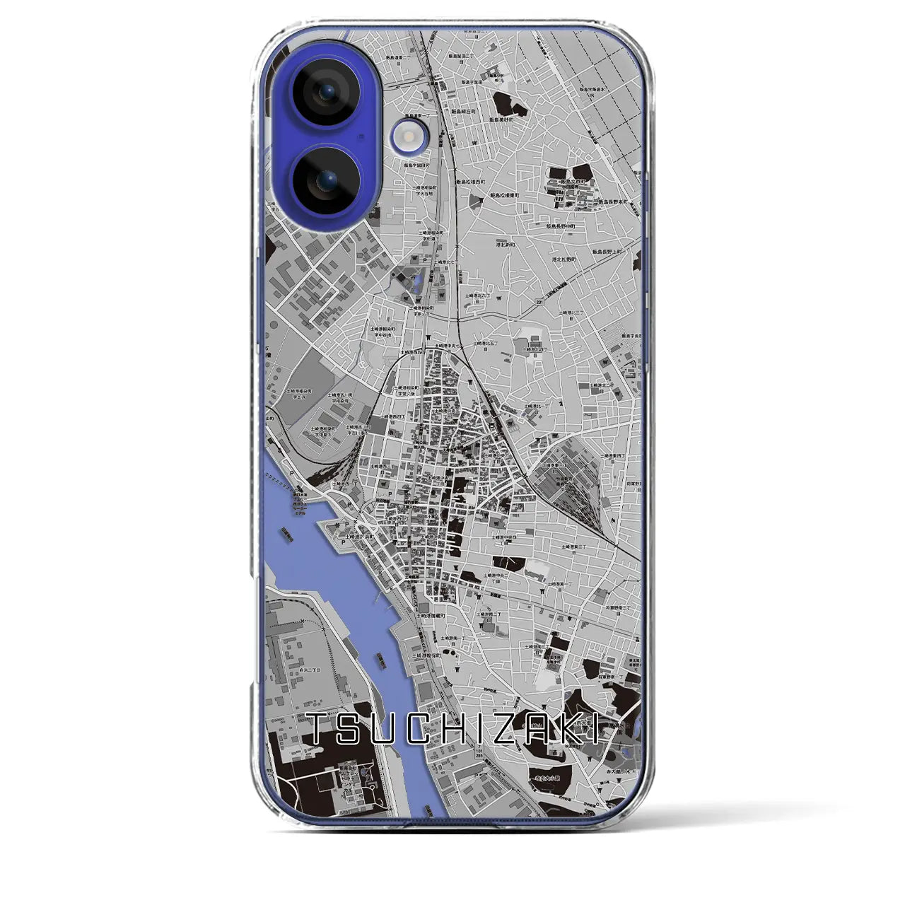 【土崎(秋田県)】地図柄iPhoneケース(クリアタイプ)