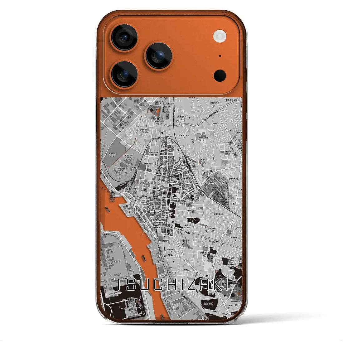 【土崎(秋田県)】地図柄iPhoneケース(クリアタイプ)