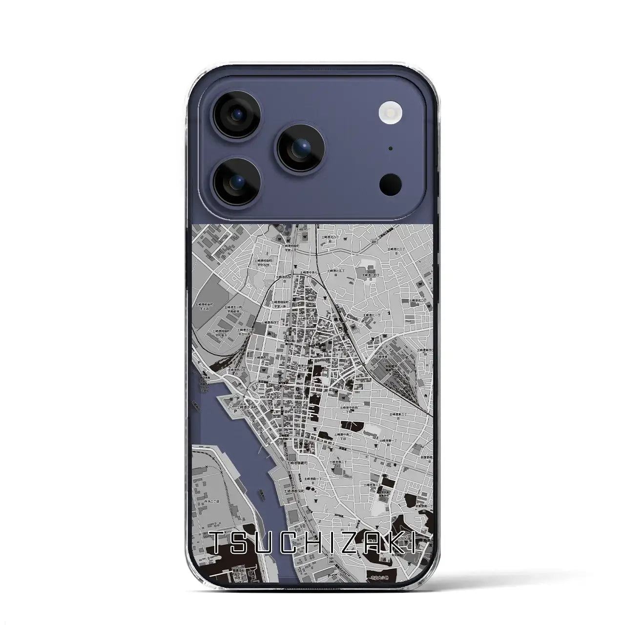 【土崎(秋田県)】地図柄iPhoneケース(クリアタイプ)