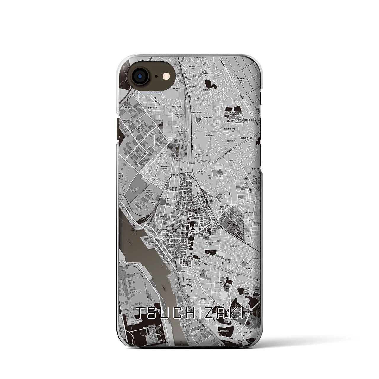 【土崎(秋田県)】地図柄iPhoneケース(クリアタイプ)