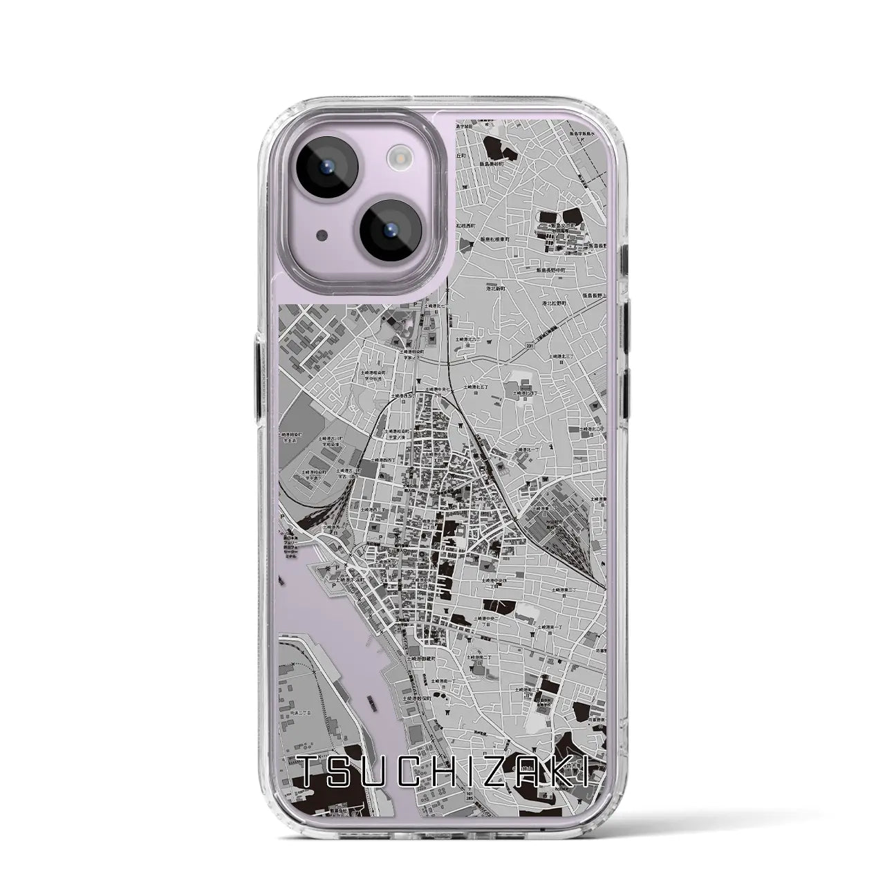 【土崎(秋田県)】地図柄iPhoneケース(MagSafeタイプ)