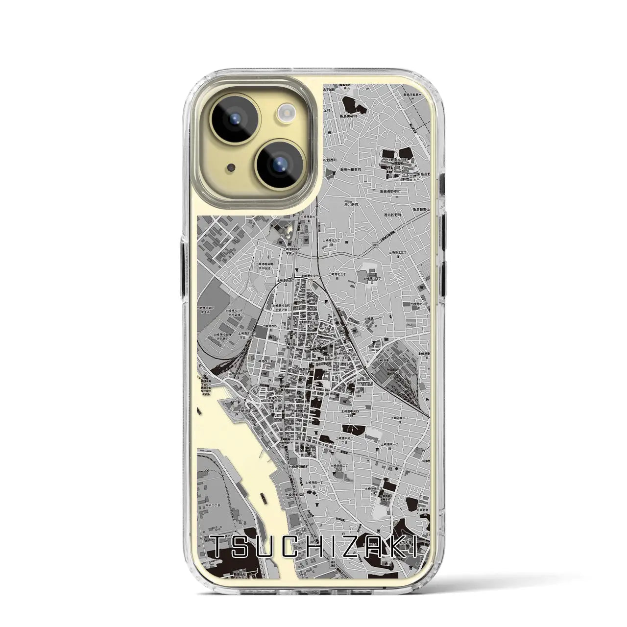 【土崎(秋田県)】地図柄iPhoneケース(MagSafeタイプ)
