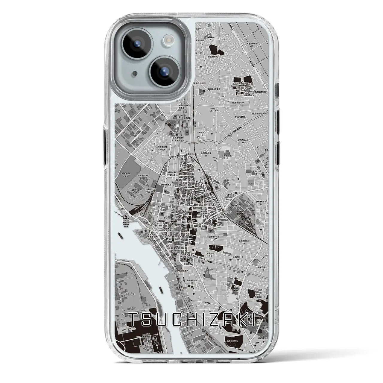 【土崎(秋田県)】地図柄iPhoneケース(MagSafeタイプ)