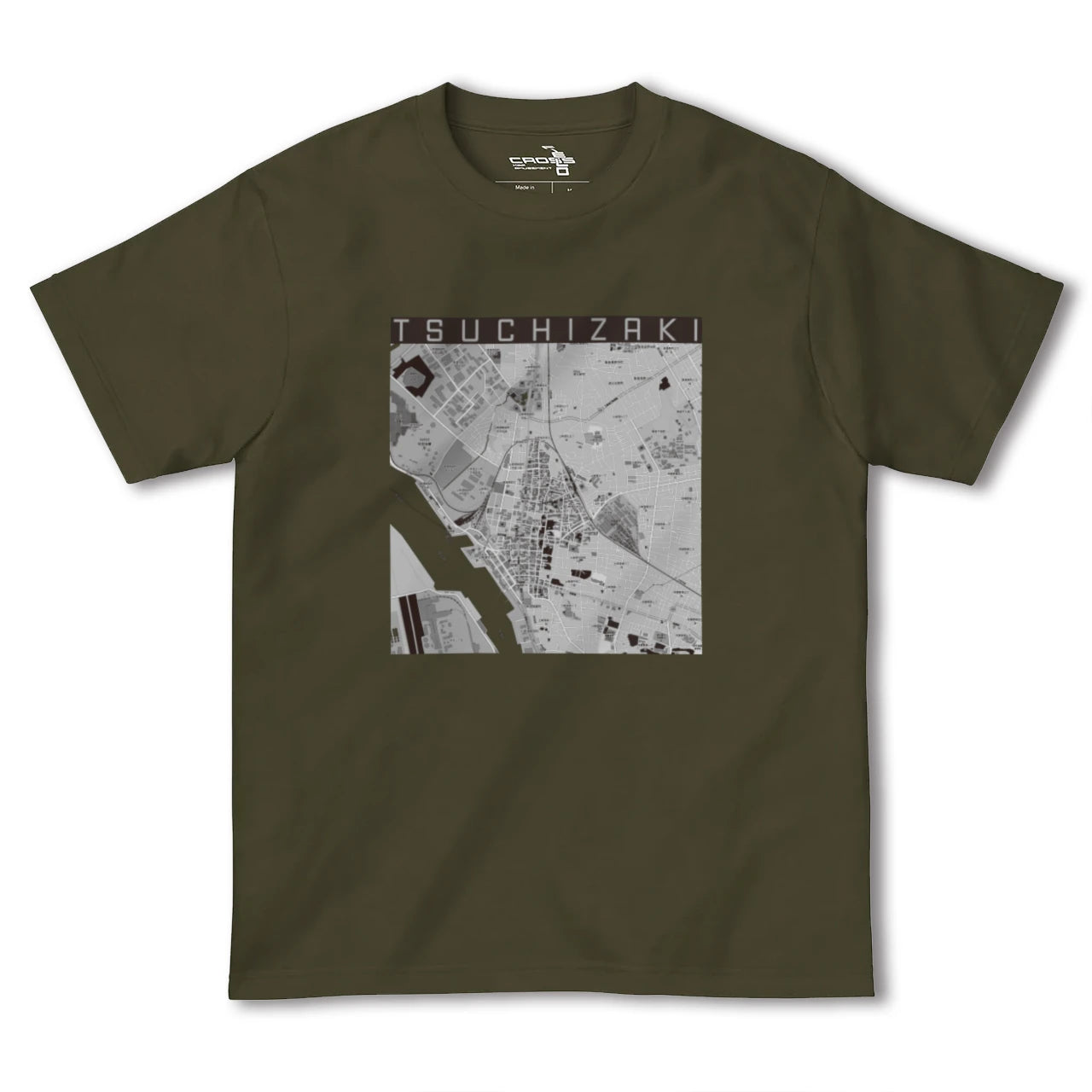 【土崎(秋田県)】地図柄ヘビーウェイトTシャツ