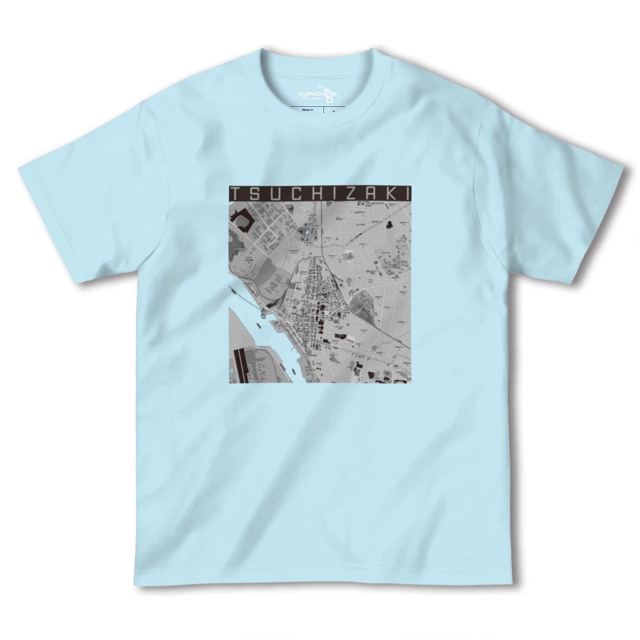 【土崎(秋田県)】地図柄ヘビーウェイトTシャツ
