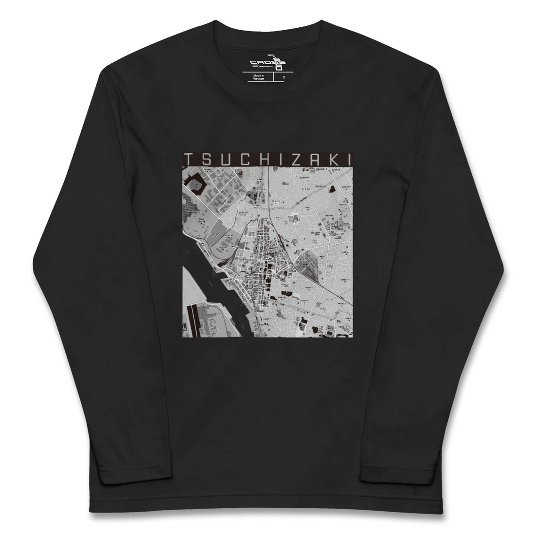 【土崎(秋田県)】地図柄ロングスリーブTシャツ