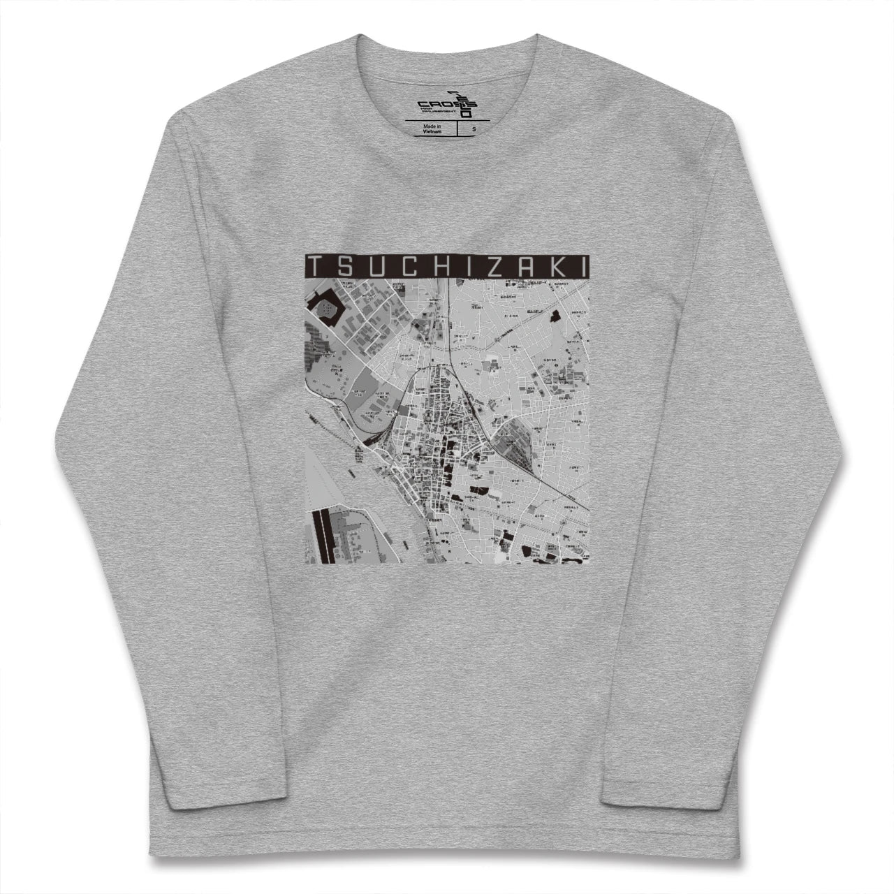 【土崎(秋田県)】地図柄ロングスリーブTシャツ