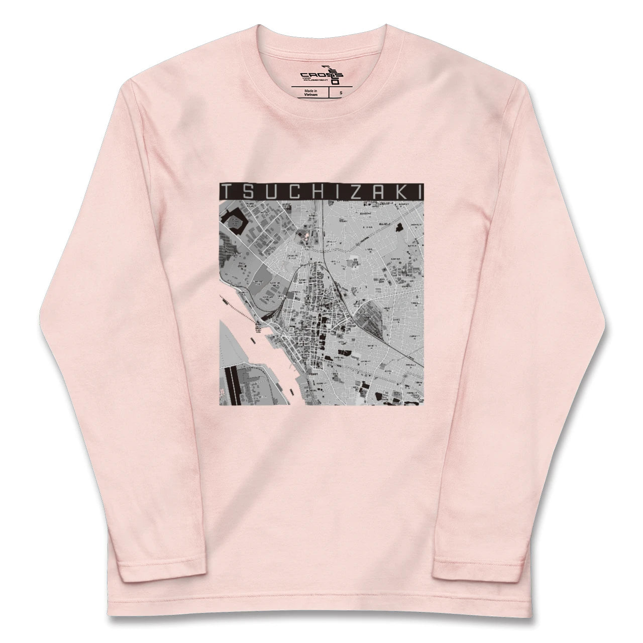 【土崎(秋田県)】地図柄ロングスリーブTシャツ