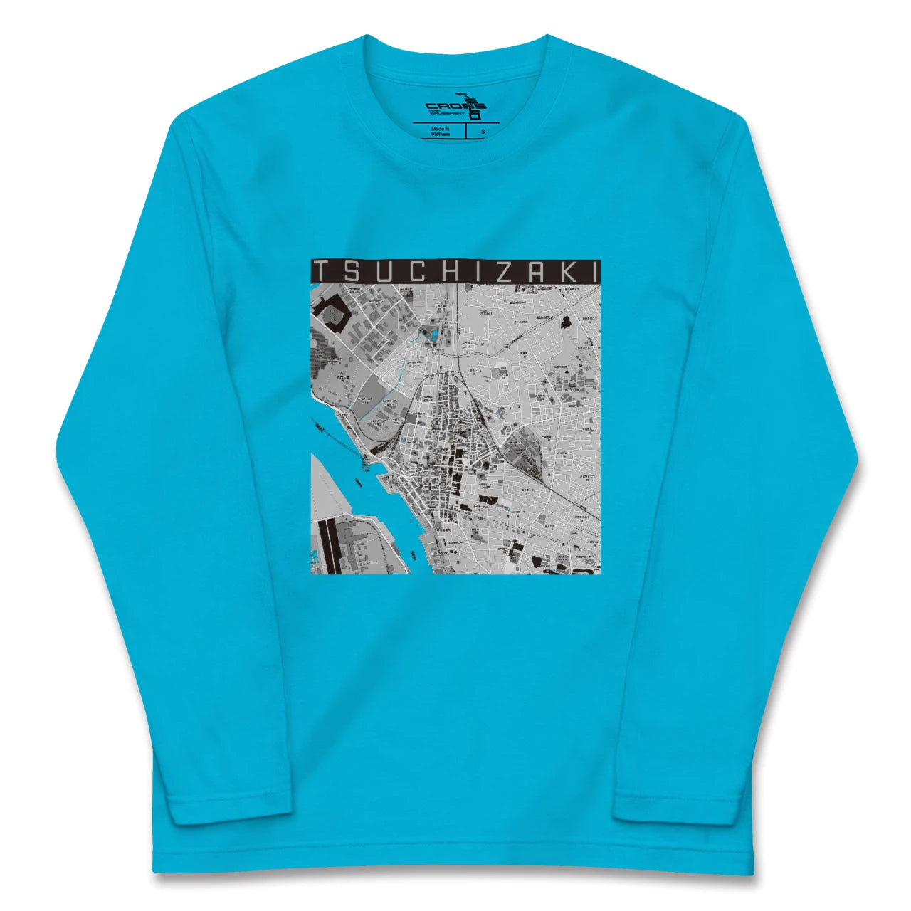 【土崎(秋田県)】地図柄ロングスリーブTシャツ