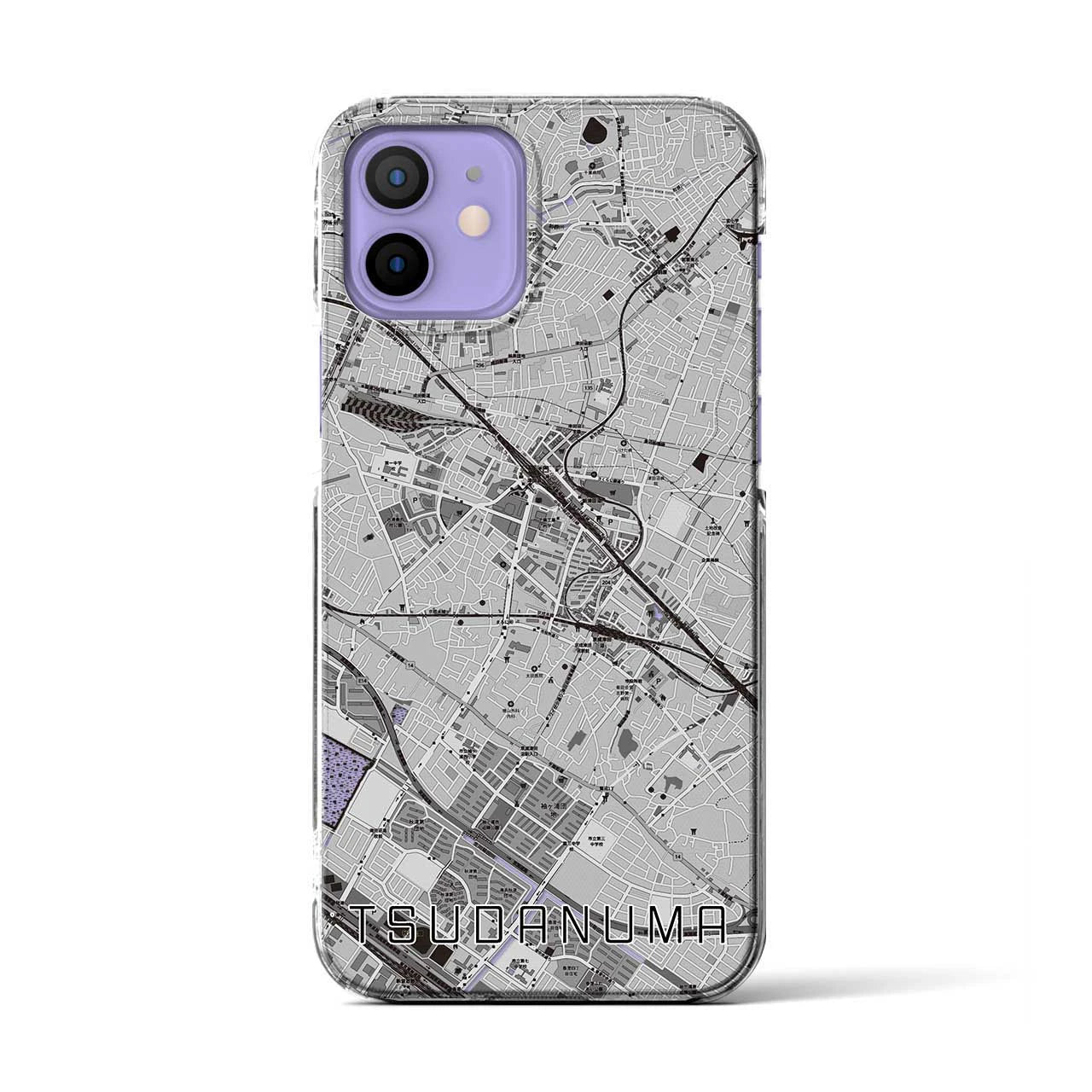 【津田沼(千葉県)】地図柄iPhoneケース(クリアタイプ)