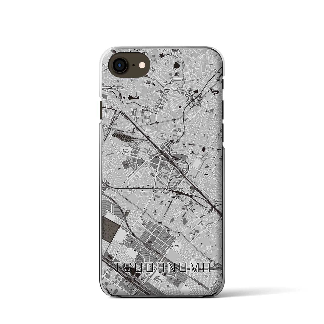 【津田沼(千葉県)】地図柄iPhoneケース(クリアタイプ)