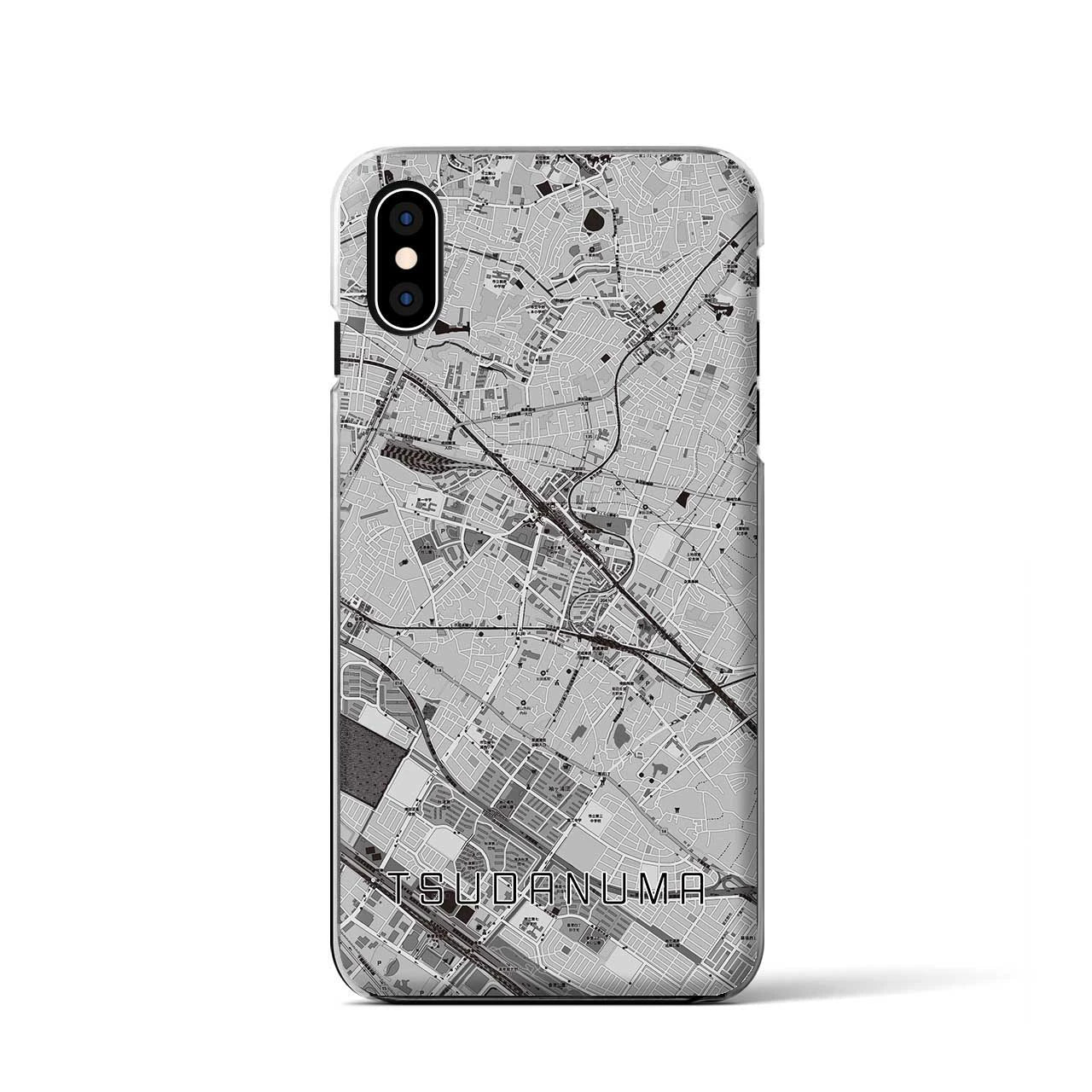 【津田沼(千葉県)】地図柄iPhoneケース(クリアタイプ)