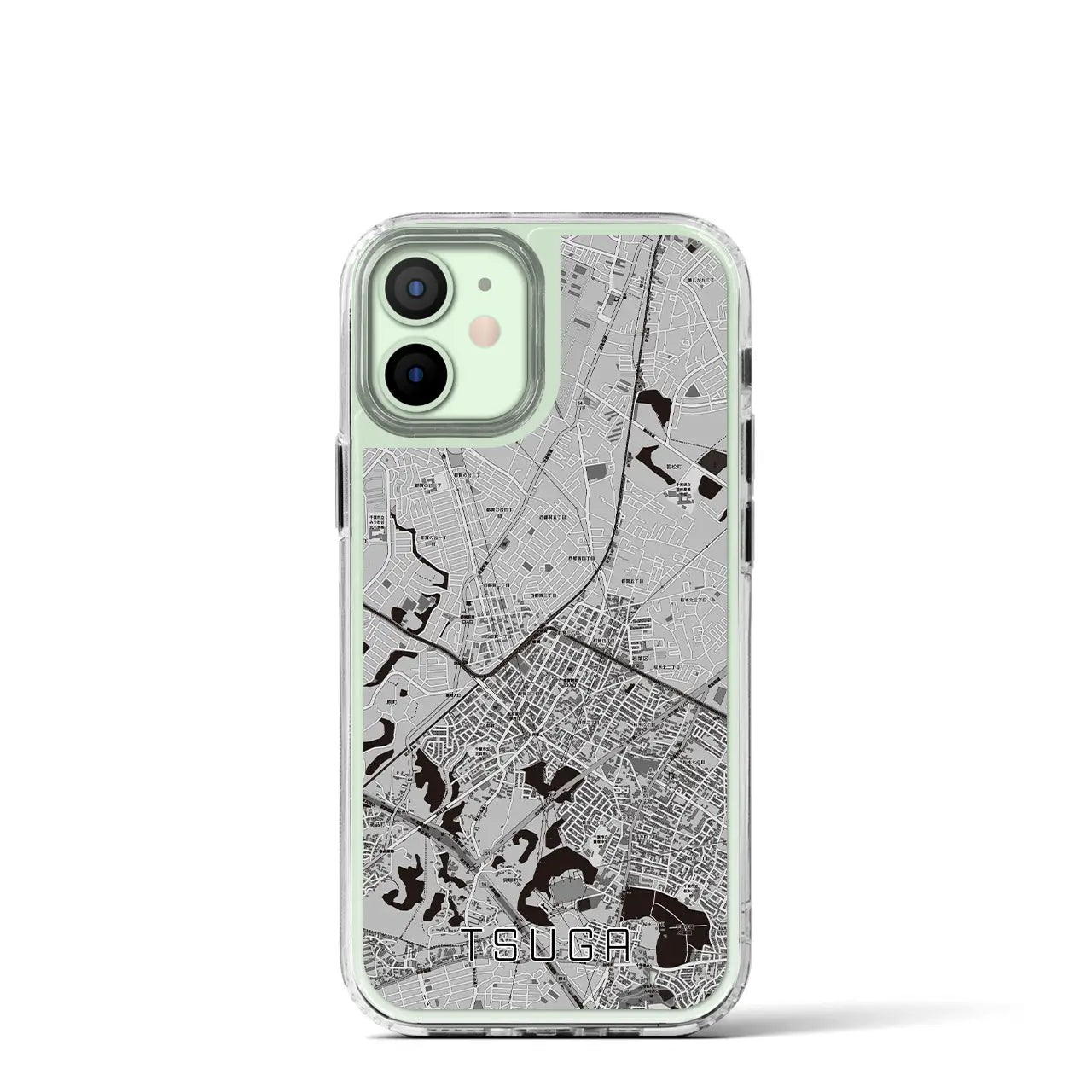 【都賀(千葉県)】地図柄iPhoneケース(MagSafeタイプ)