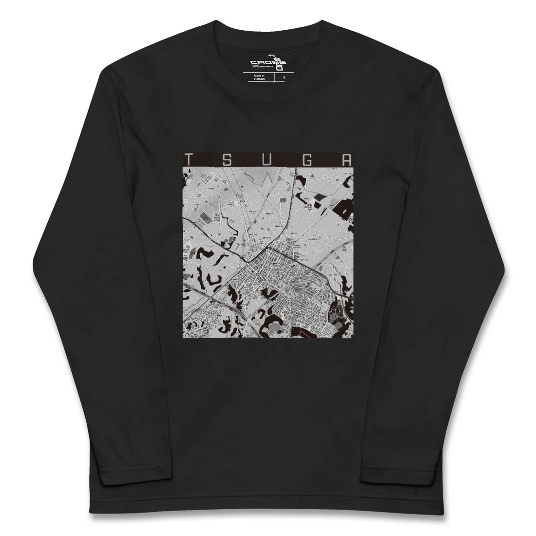 【都賀(千葉県)】地図柄ロングスリーブTシャツ