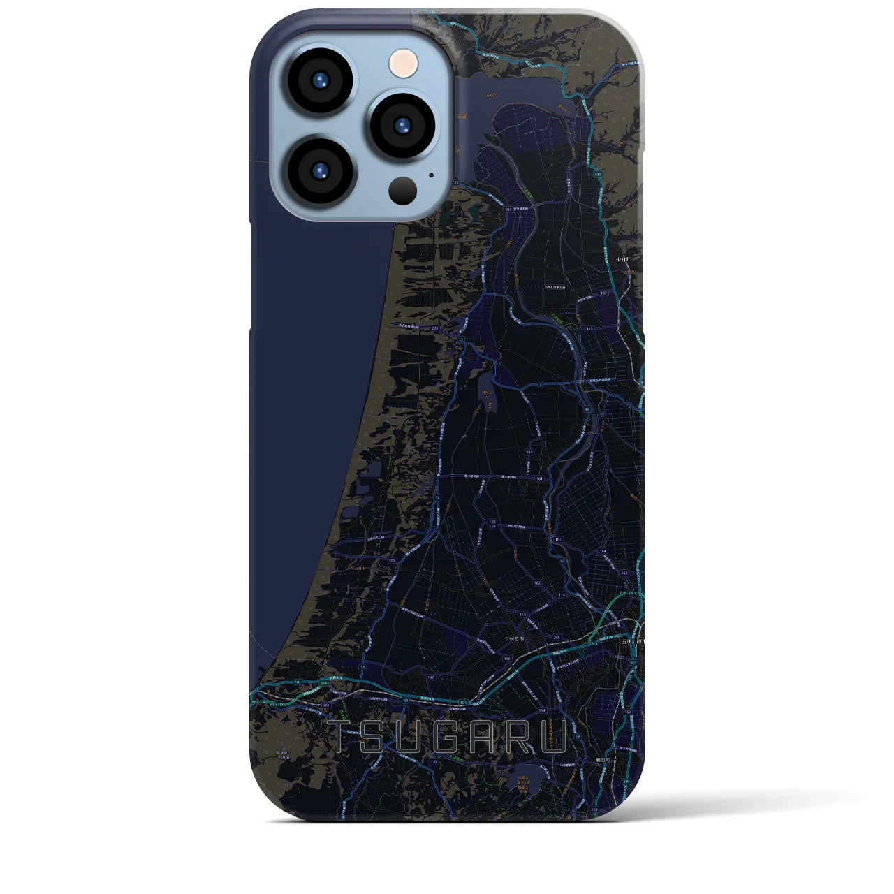 【つがる(青森県)】地図柄iPhoneケース(バックカバータイプ)