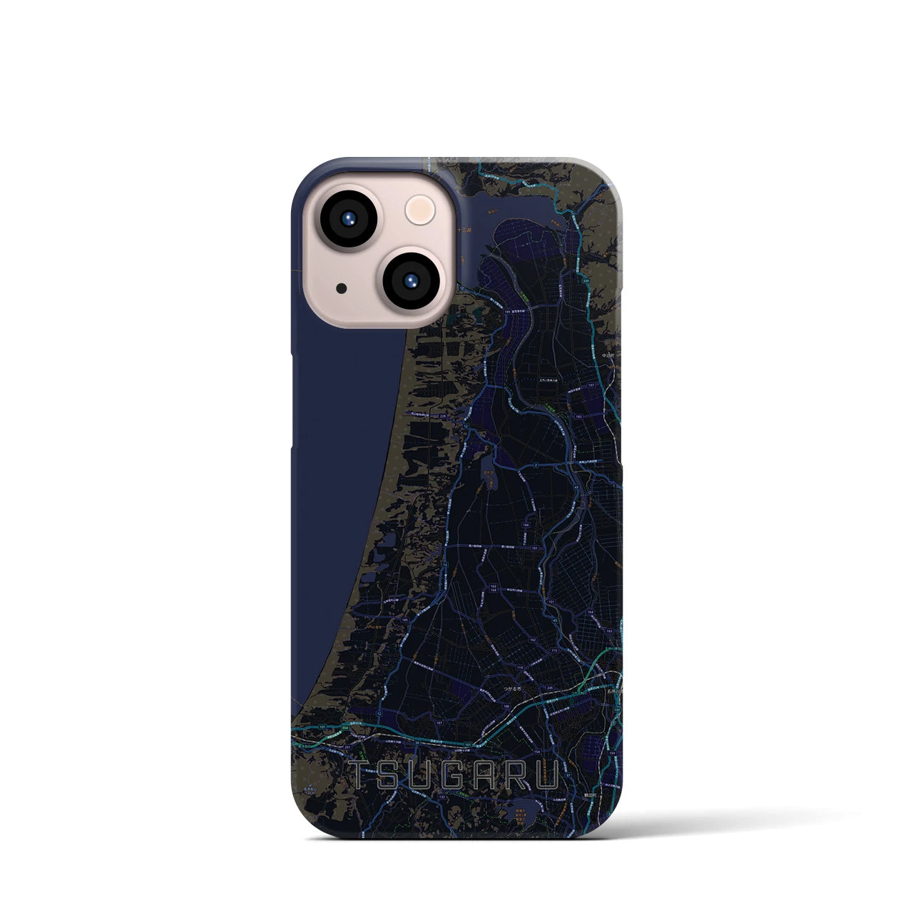 【つがる(青森県)】地図柄iPhoneケース(バックカバータイプ)
