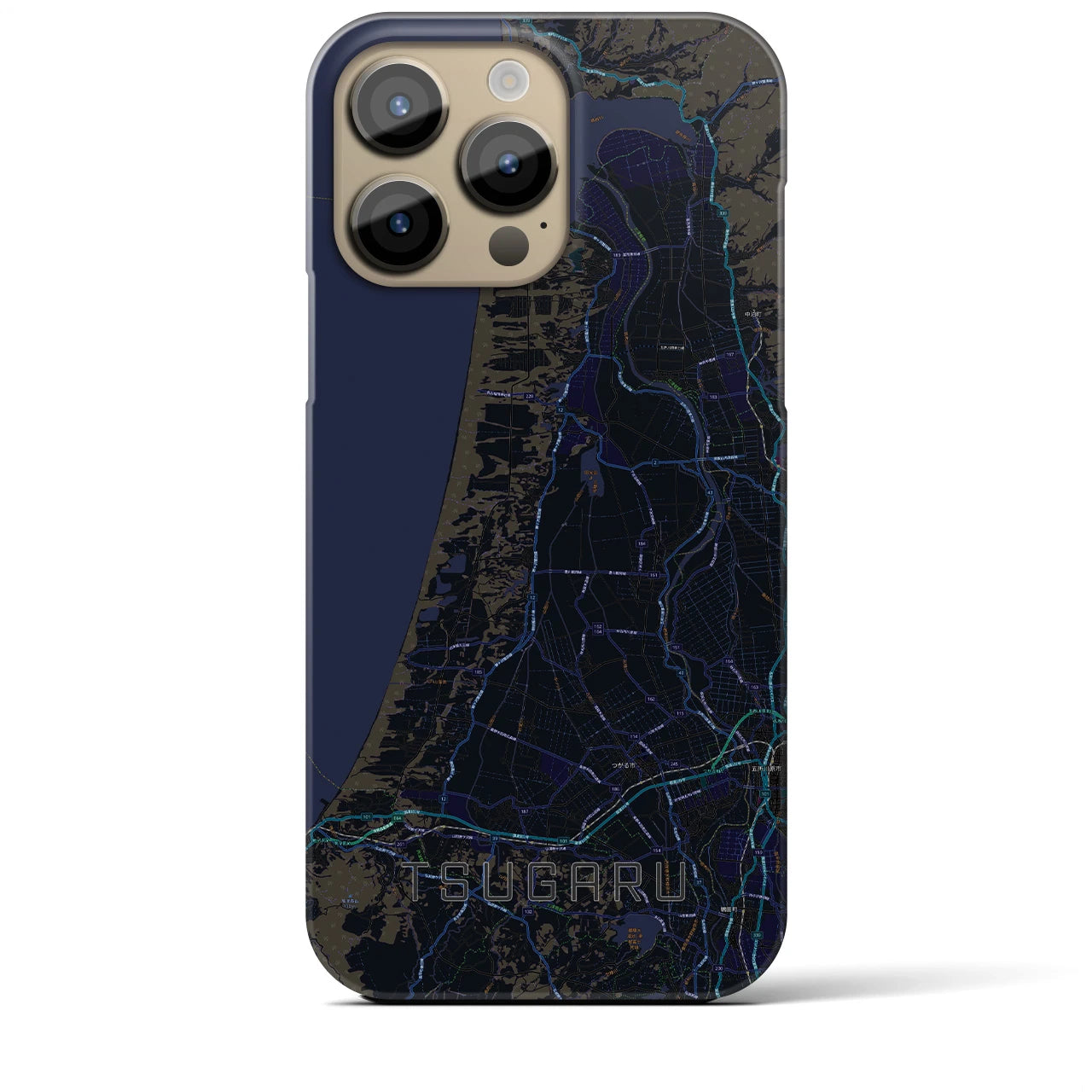 【つがる(青森県)】地図柄iPhoneケース(バックカバータイプ)