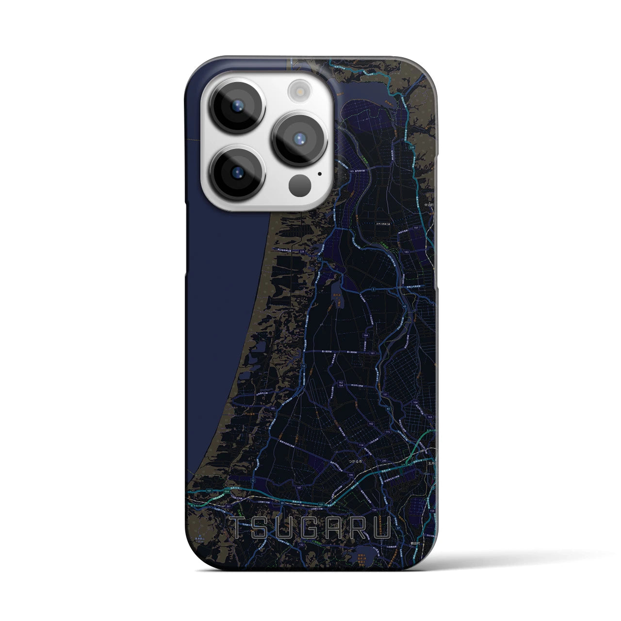 【つがる(青森県)】地図柄iPhoneケース(バックカバータイプ)