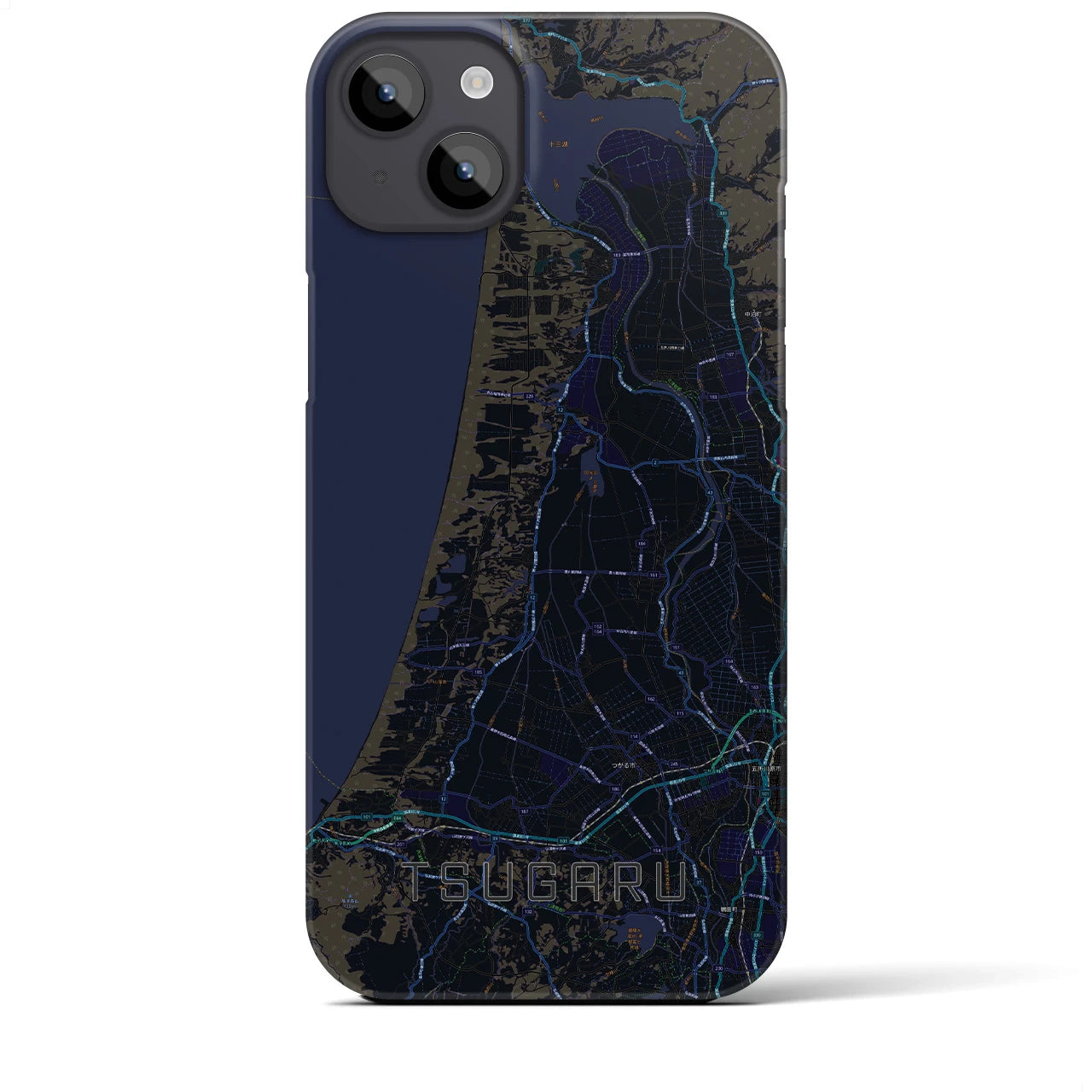 【つがる(青森県)】地図柄iPhoneケース(バックカバータイプ)