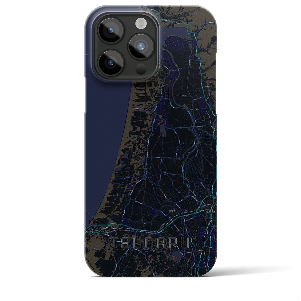 【つがる(青森県)】地図柄iPhoneケース(バックカバータイプ)