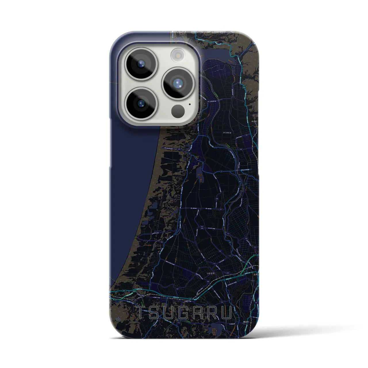【つがる(青森県)】地図柄iPhoneケース(バックカバータイプ)