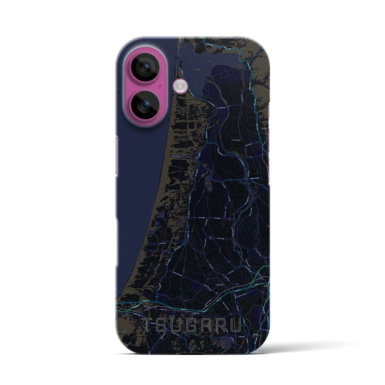 【つがる(青森県)】地図柄iPhoneケース(バックカバータイプ)