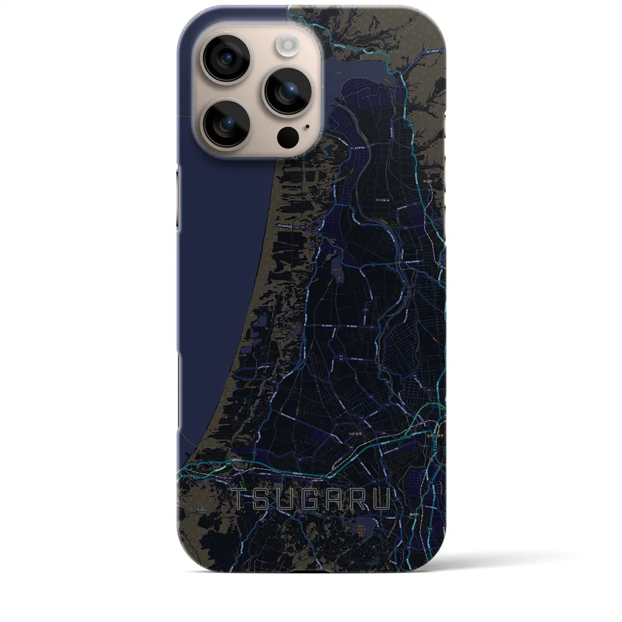 【つがる(青森県)】地図柄iPhoneケース(バックカバータイプ)