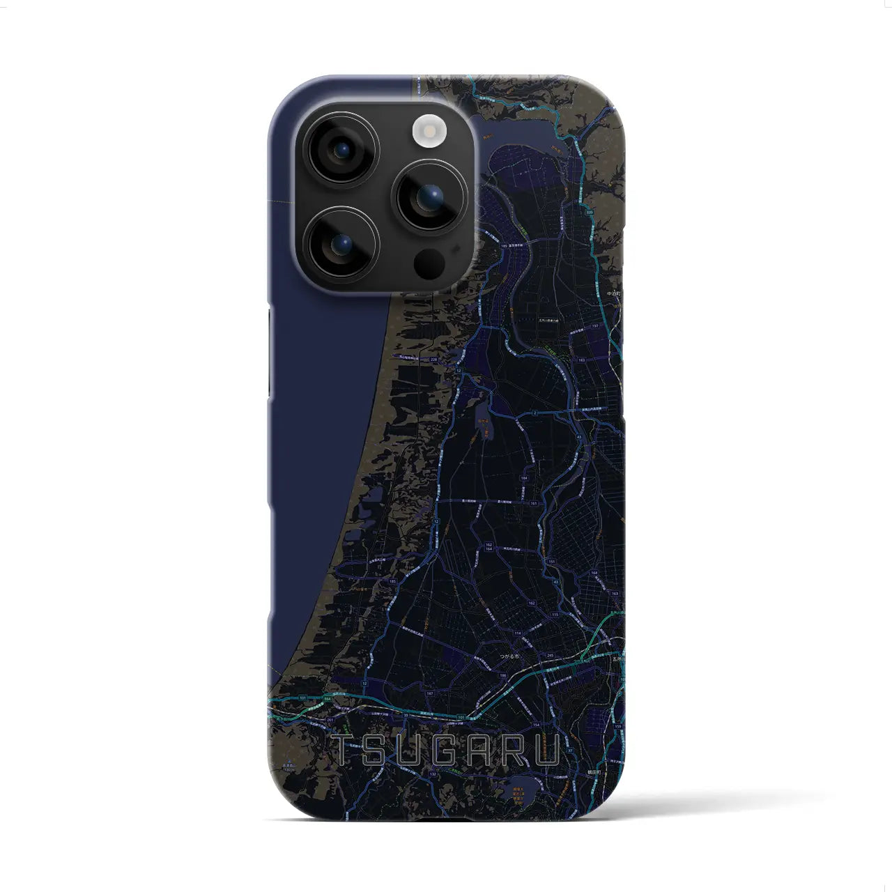 【つがる(青森県)】地図柄iPhoneケース(バックカバータイプ)