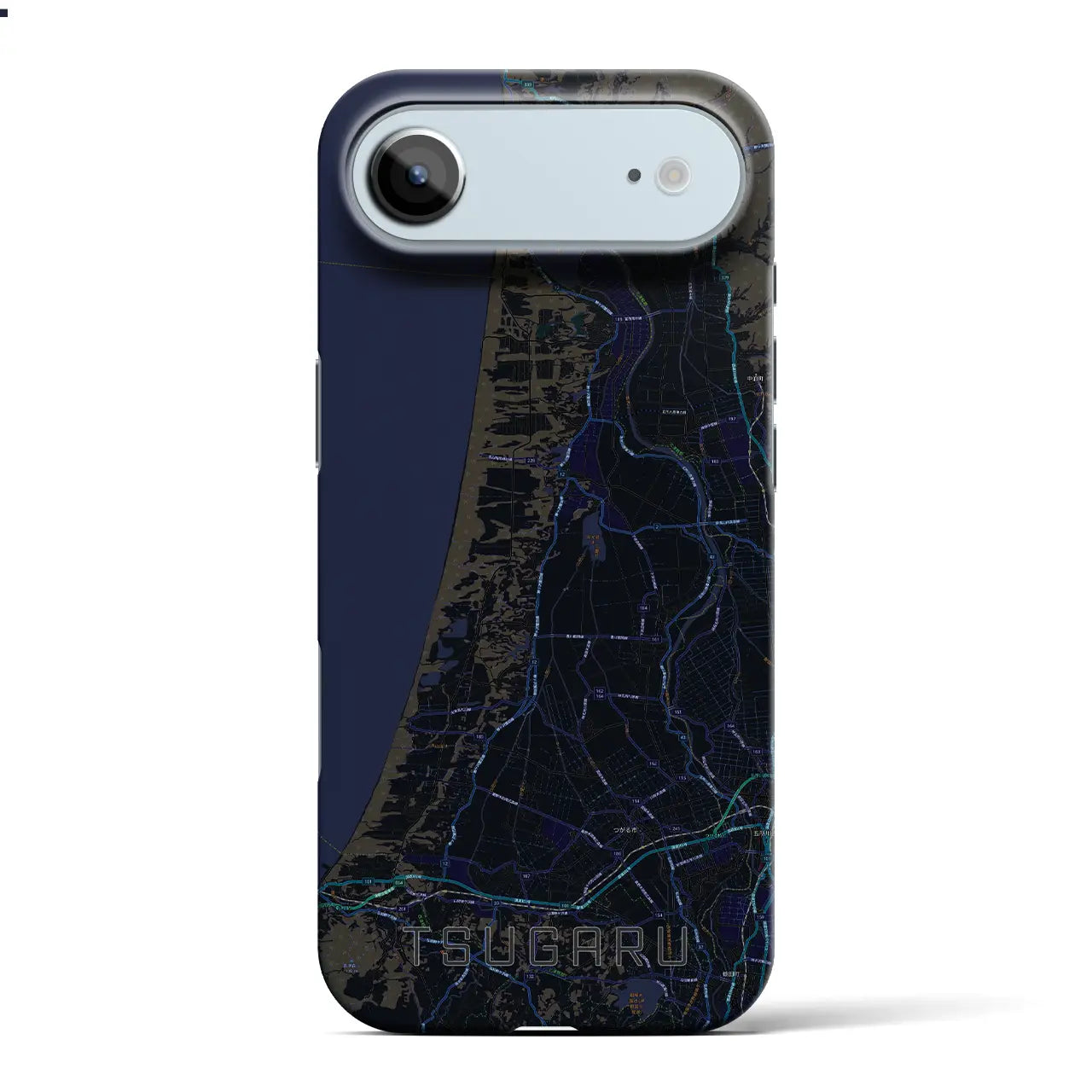 【つがる(青森県)】地図柄iPhoneケース(バックカバータイプ)