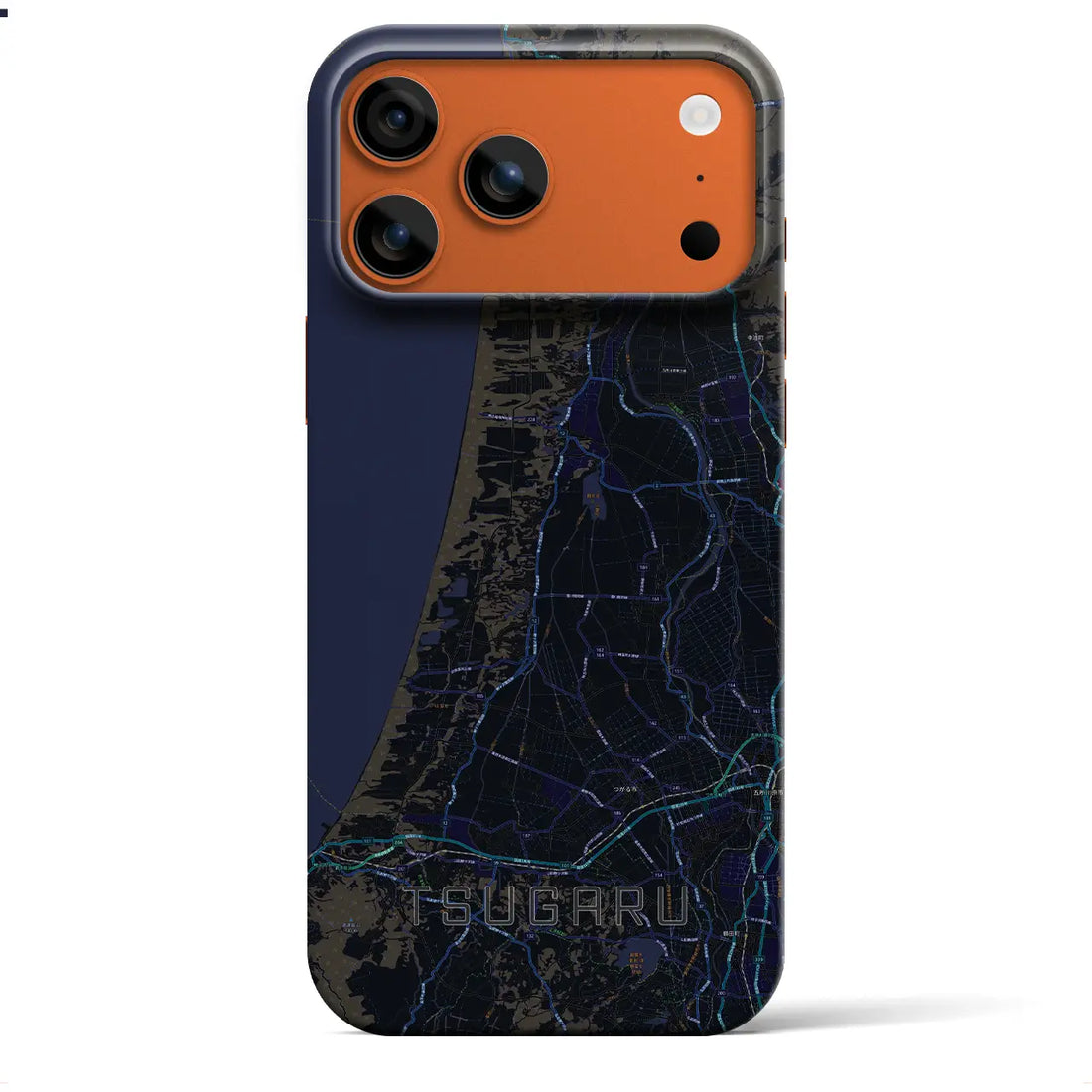 【つがる(青森県)】地図柄iPhoneケース(バックカバータイプ)
