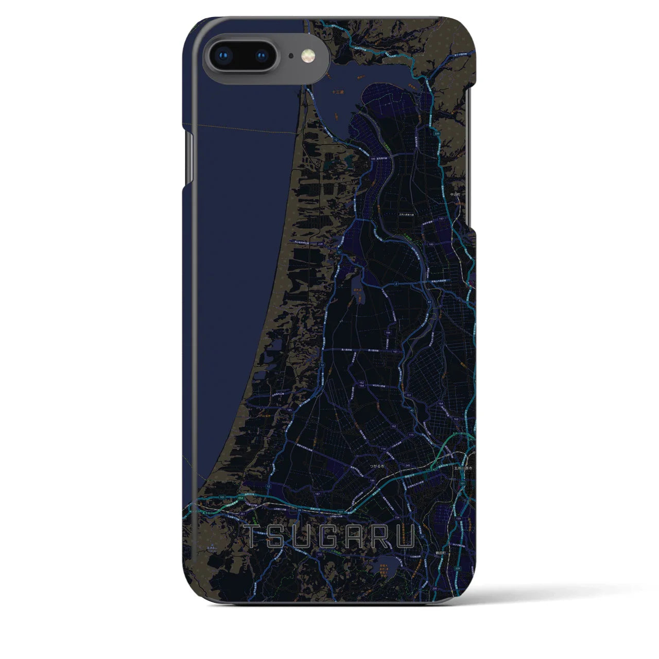 【つがる(青森県)】地図柄iPhoneケース(バックカバータイプ)