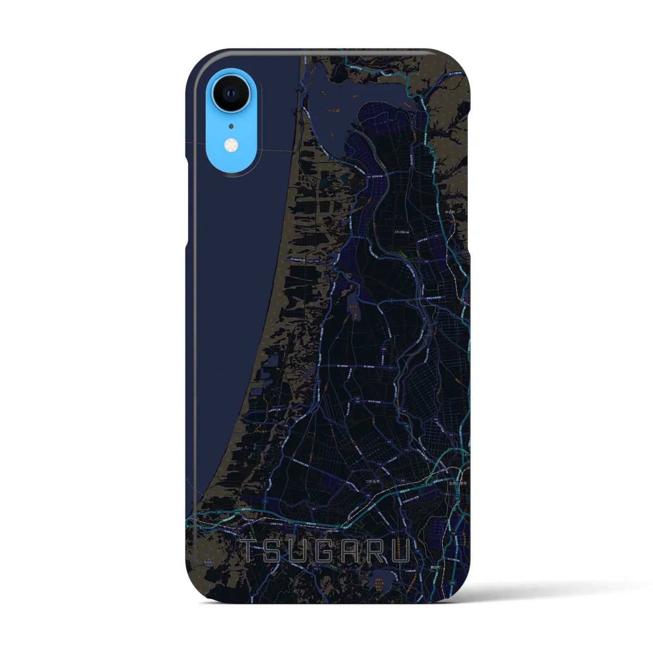 【つがる(青森県)】地図柄iPhoneケース(バックカバータイプ)