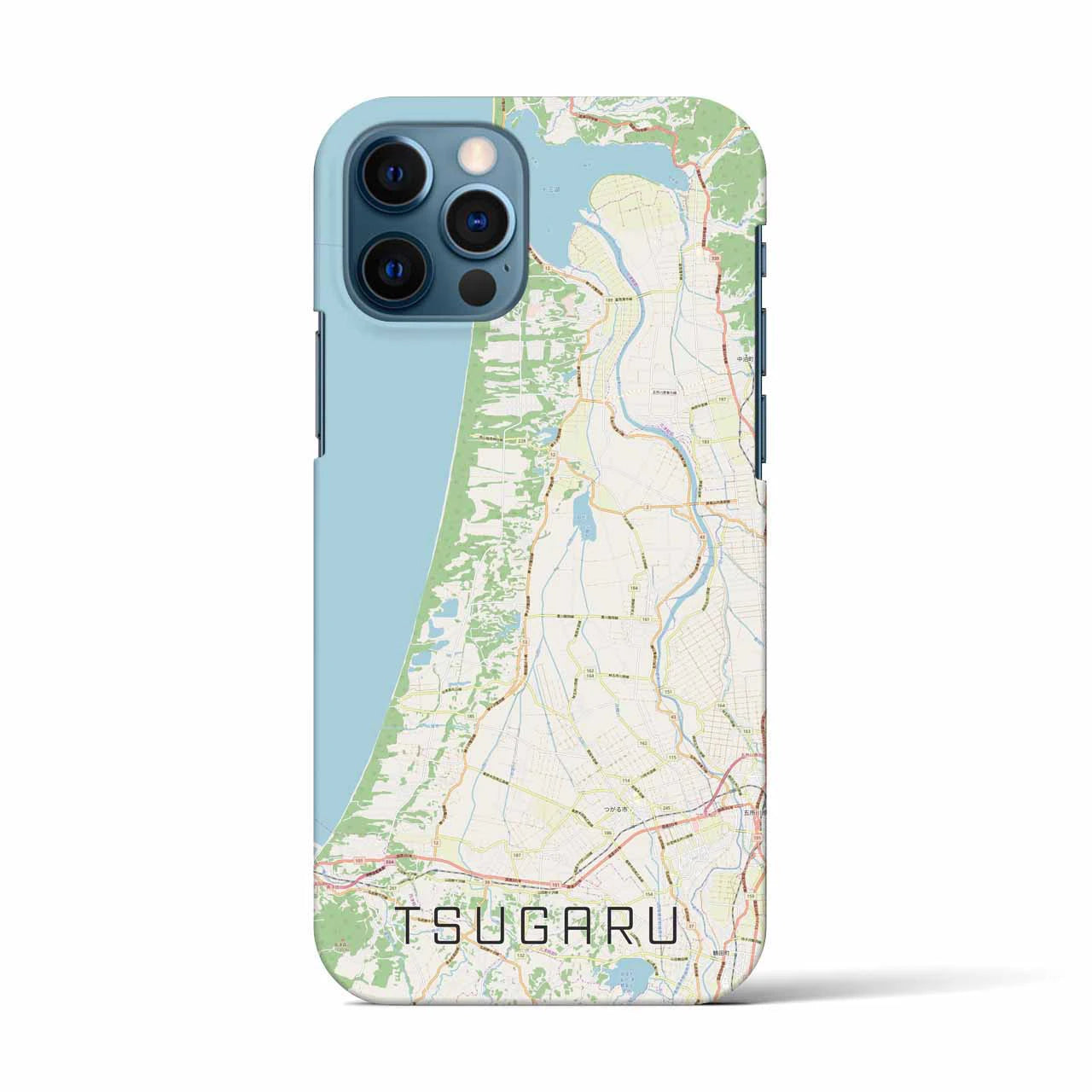 【つがる(青森県)】地図柄iPhoneケース(バックカバータイプ)