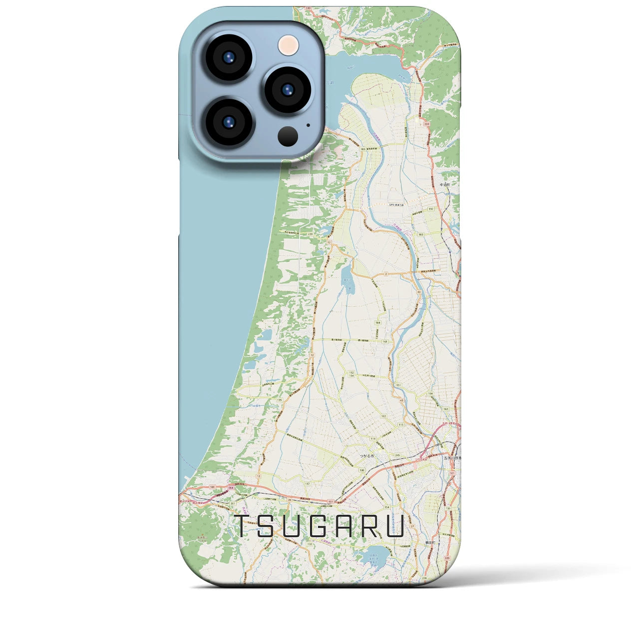【つがる(青森県)】地図柄iPhoneケース(バックカバータイプ)