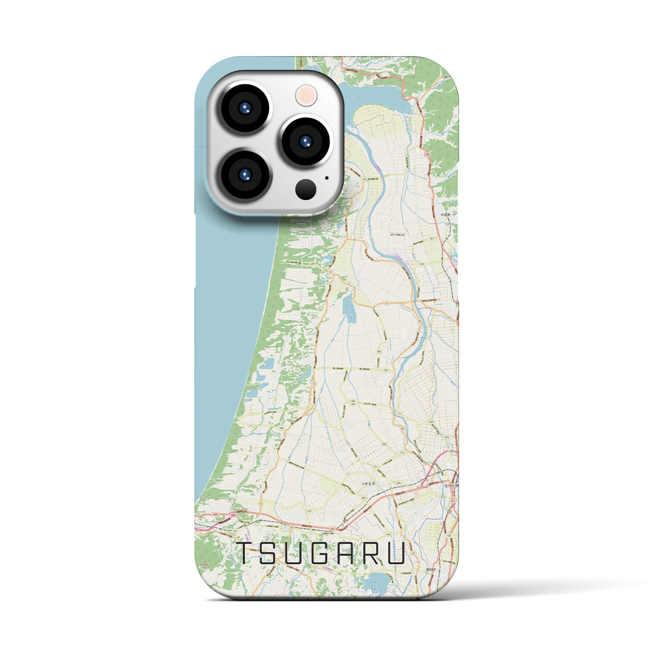 【つがる(青森県)】地図柄iPhoneケース(バックカバータイプ)