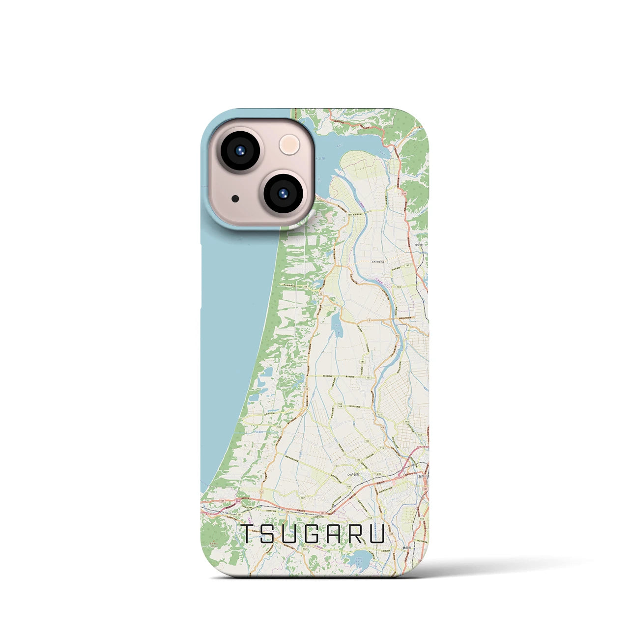 【つがる(青森県)】地図柄iPhoneケース(バックカバータイプ)