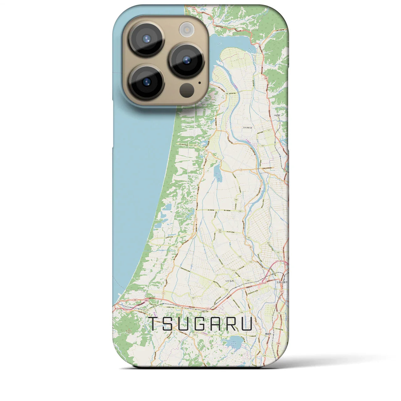 【つがる(青森県)】地図柄iPhoneケース(バックカバータイプ)