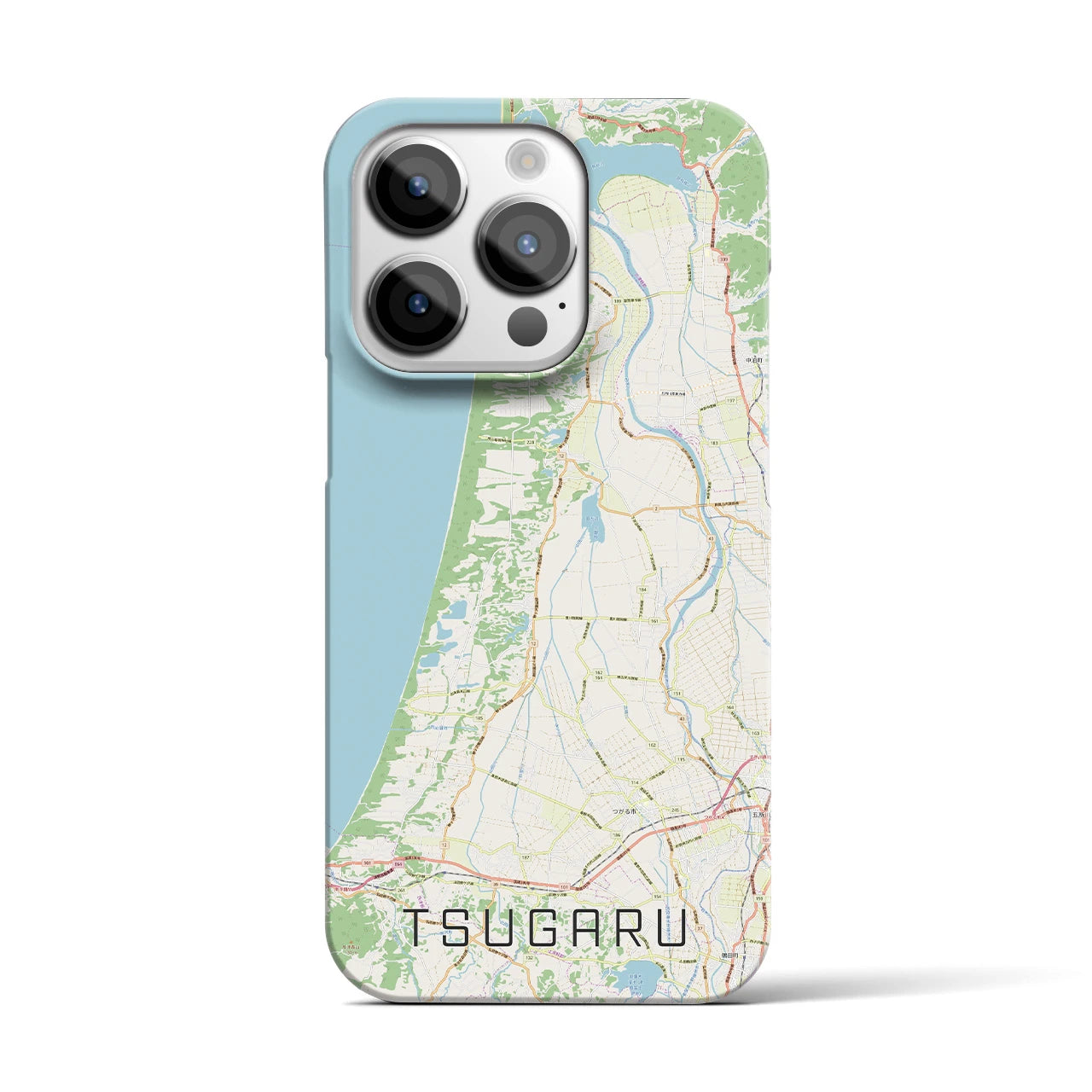 【つがる(青森県)】地図柄iPhoneケース(バックカバータイプ)
