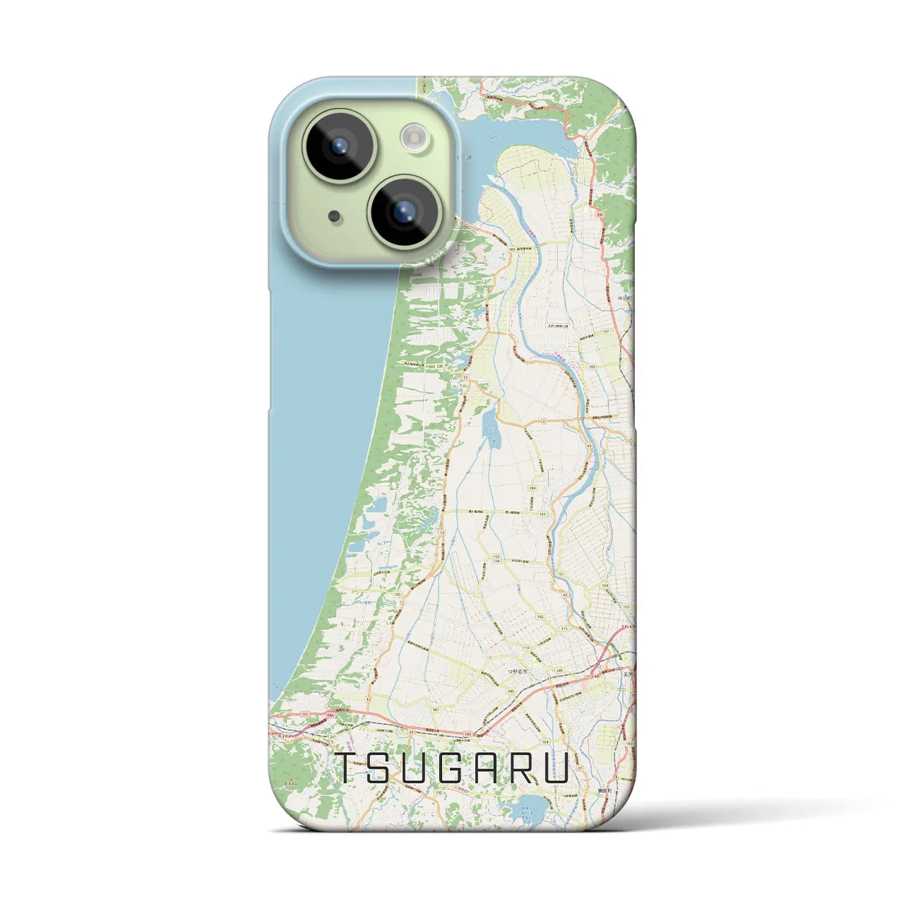 【つがる(青森県)】地図柄iPhoneケース(バックカバータイプ)