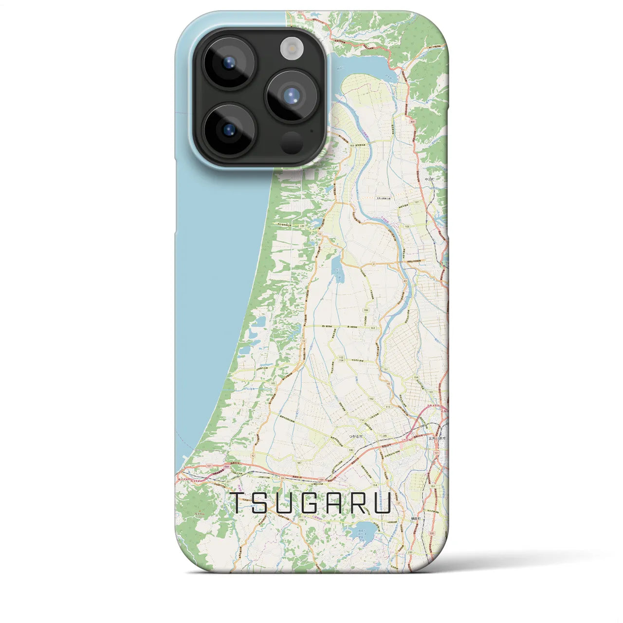 【つがる(青森県)】地図柄iPhoneケース(バックカバータイプ)