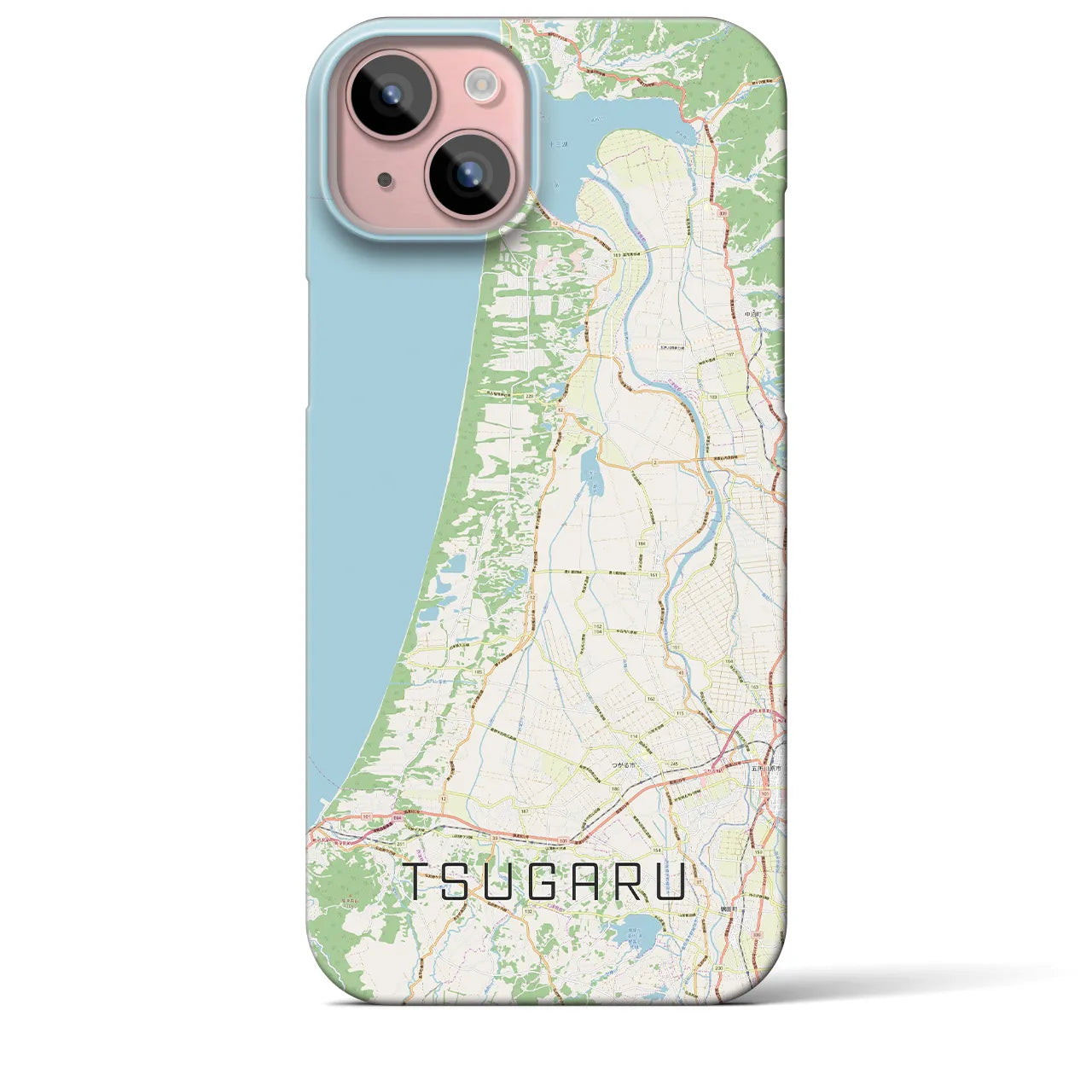 【つがる(青森県)】地図柄iPhoneケース(バックカバータイプ)