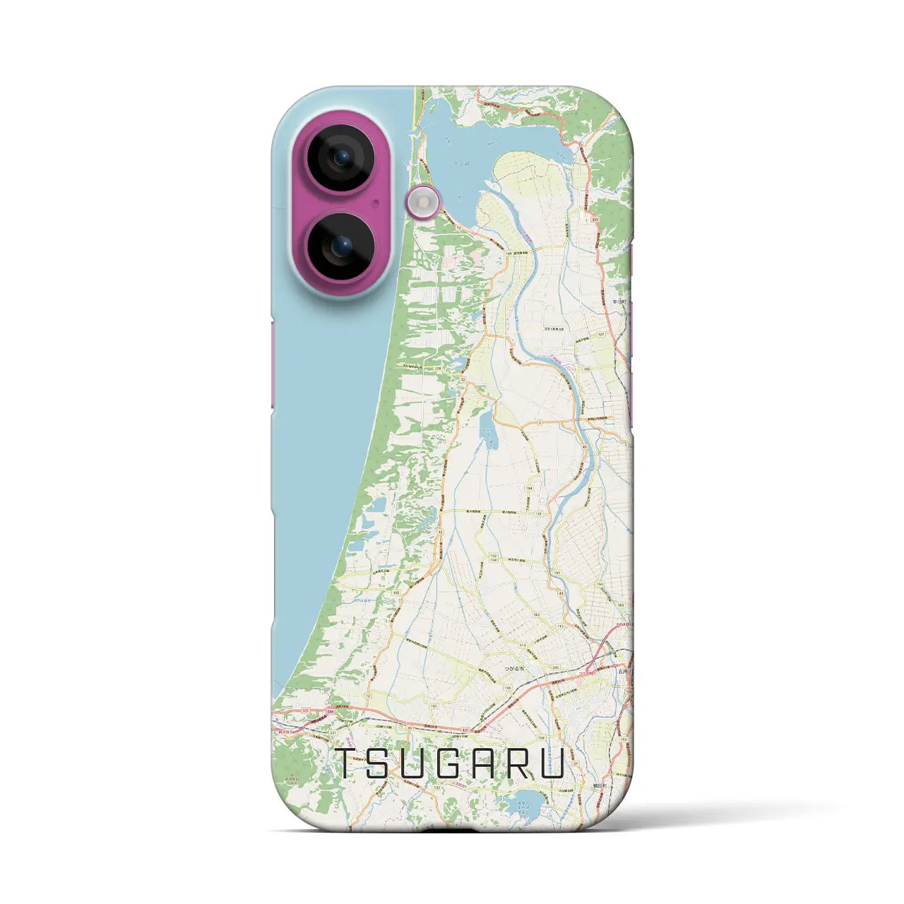 【つがる(青森県)】地図柄iPhoneケース(バックカバータイプ)