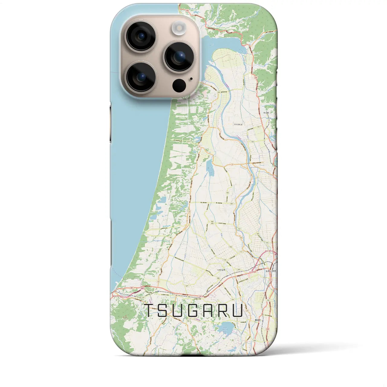 【つがる(青森県)】地図柄iPhoneケース(バックカバータイプ)