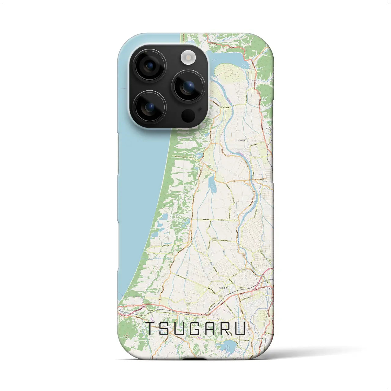 【つがる(青森県)】地図柄iPhoneケース(バックカバータイプ)