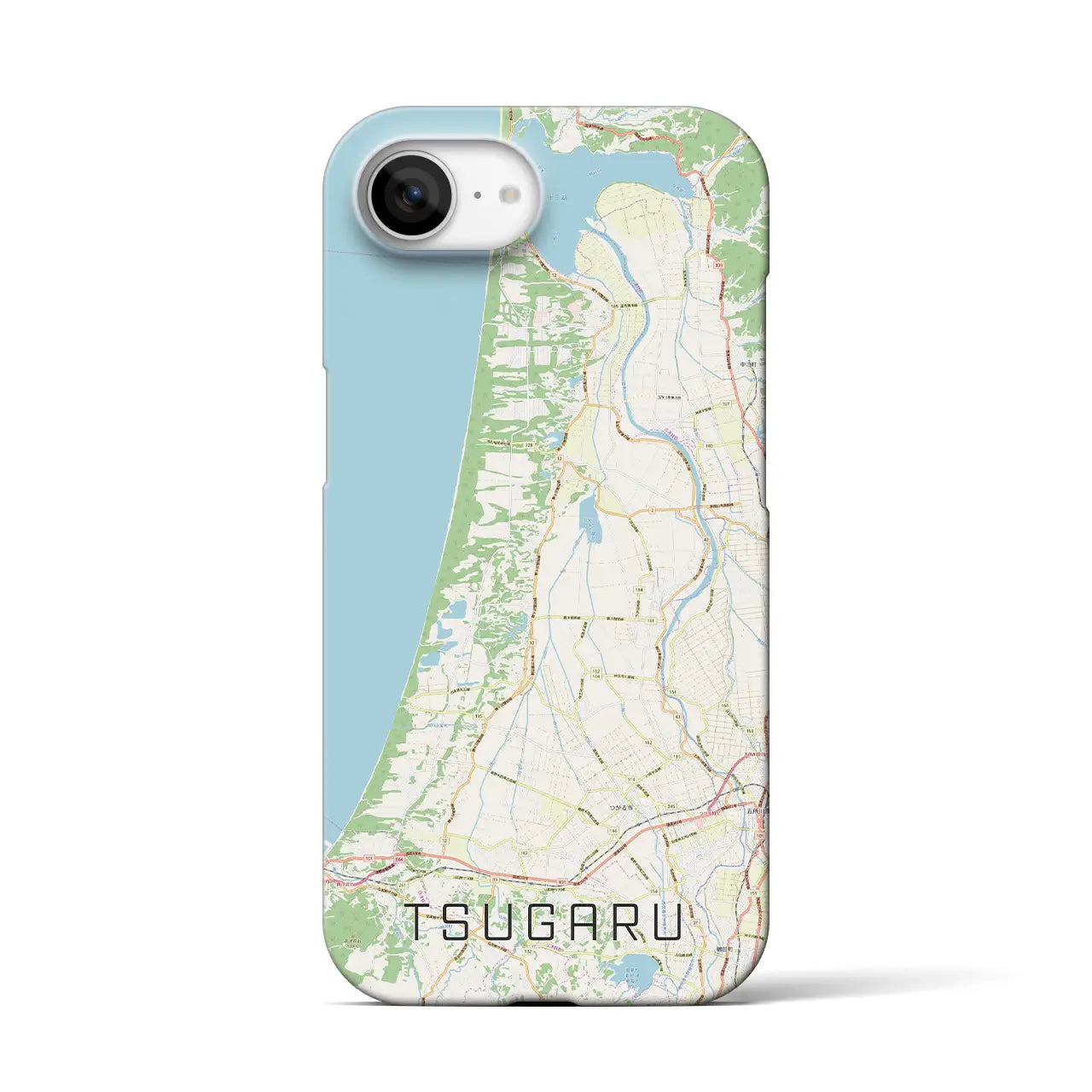 【つがる(青森県)】地図柄iPhoneケース(バックカバータイプ)