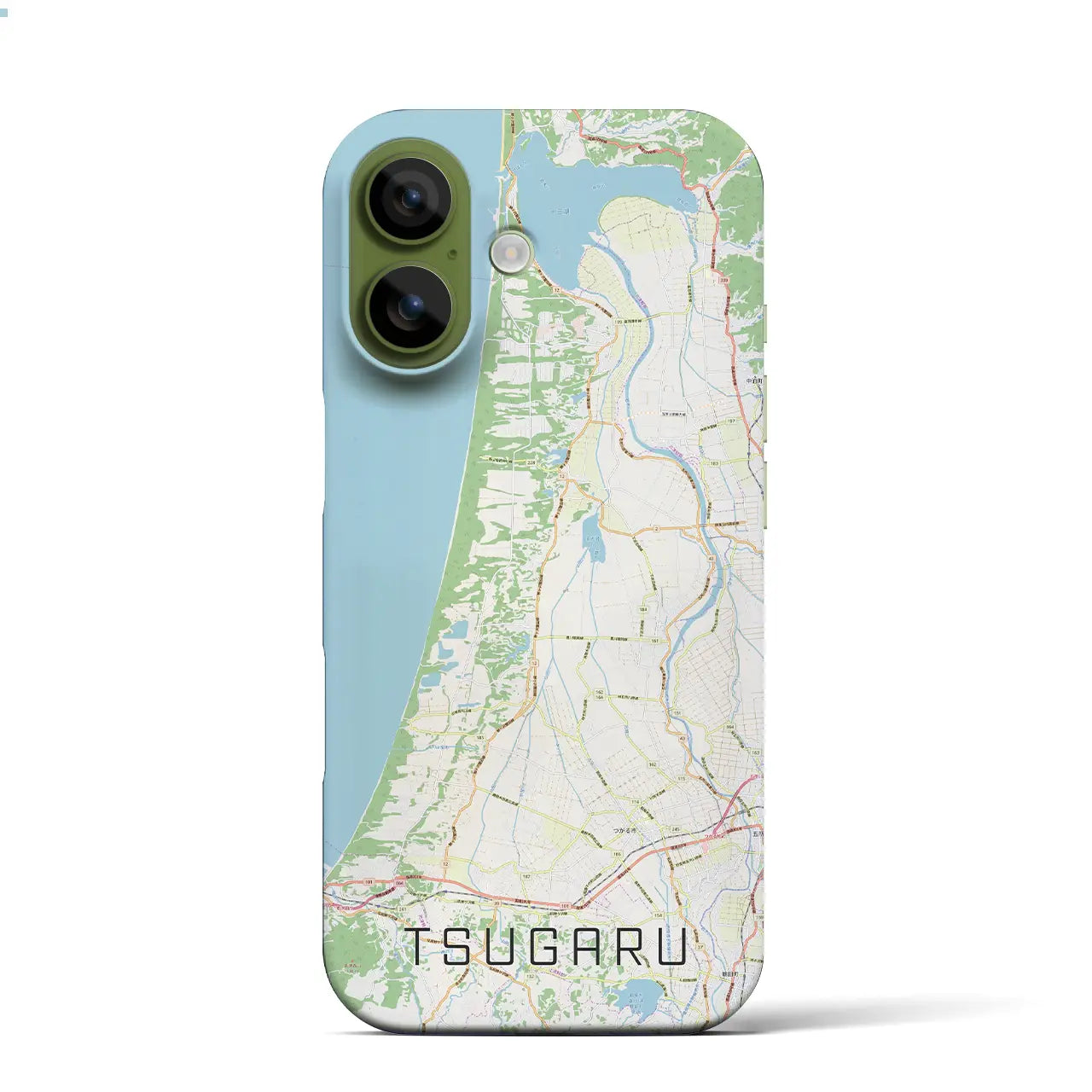 【つがる(青森県)】地図柄iPhoneケース(バックカバータイプ)ナチュラル・iPhone 17 Pro Max 用