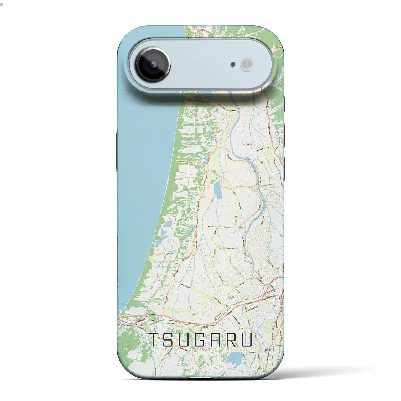 【つがる(青森県)】地図柄iPhoneケース(バックカバータイプ)