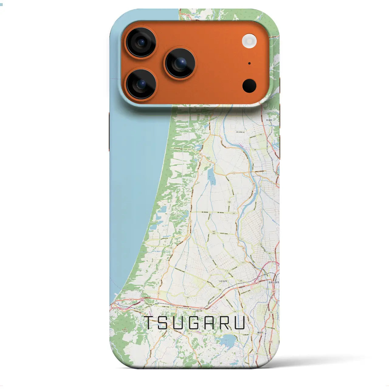 【つがる(青森県)】地図柄iPhoneケース(バックカバータイプ)